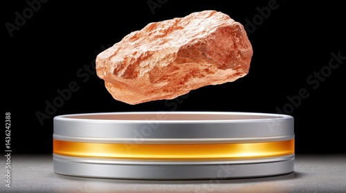 Obraz na płótnie The rising demand for copper and its increasing prices. Copper production sources and manufacturing for use in industrial products. Import and export activities. w salonie