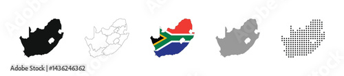 South Africa map icon. South Africa maps collection. Vector illustration