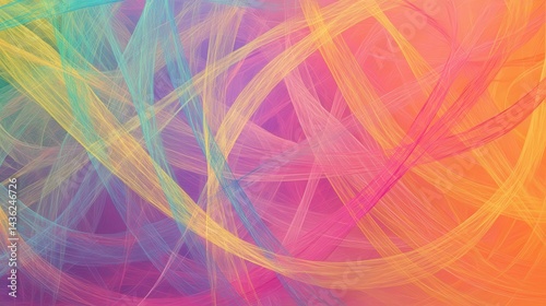 Colorful Abstract Background with Soft Flowing Lines and Patterns
