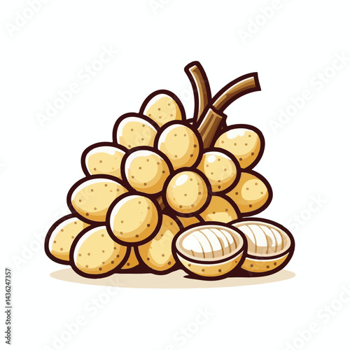 fruit, background, langsat, tropical, food, natural, healthy, ripe, fresh, sweet, delicious, agriculture, longkong, organic, tasty, closeup, thailand, nutrition, plant, diet, white, nature, juicy, iso