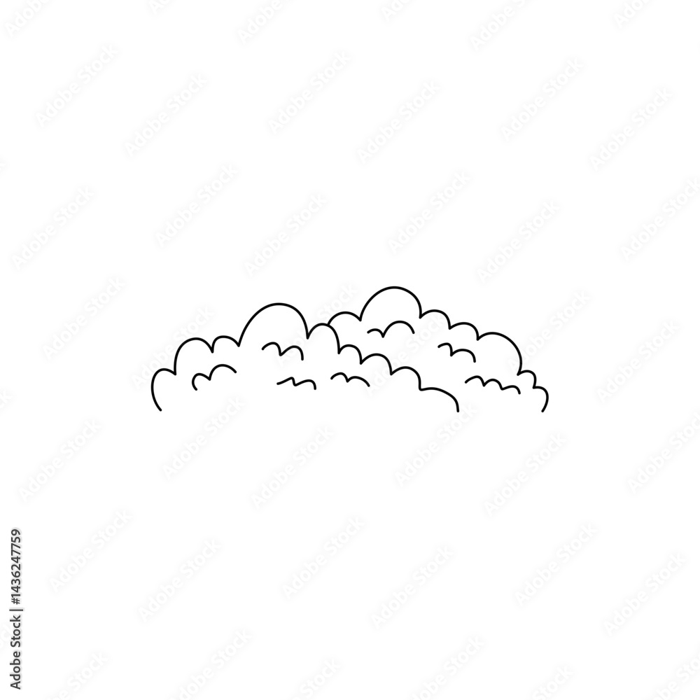 Hand drawn outline bush Hand drawn outline bush