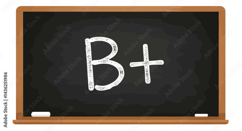 Chalkboard With A B Plus Grade Chalkboard With A B Plus Grade