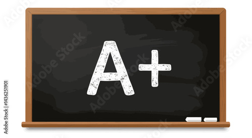 Blackboard With Excellent Grade Symbol