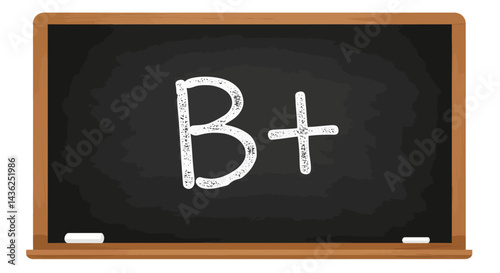 Chalkboard With A B Plus Grade