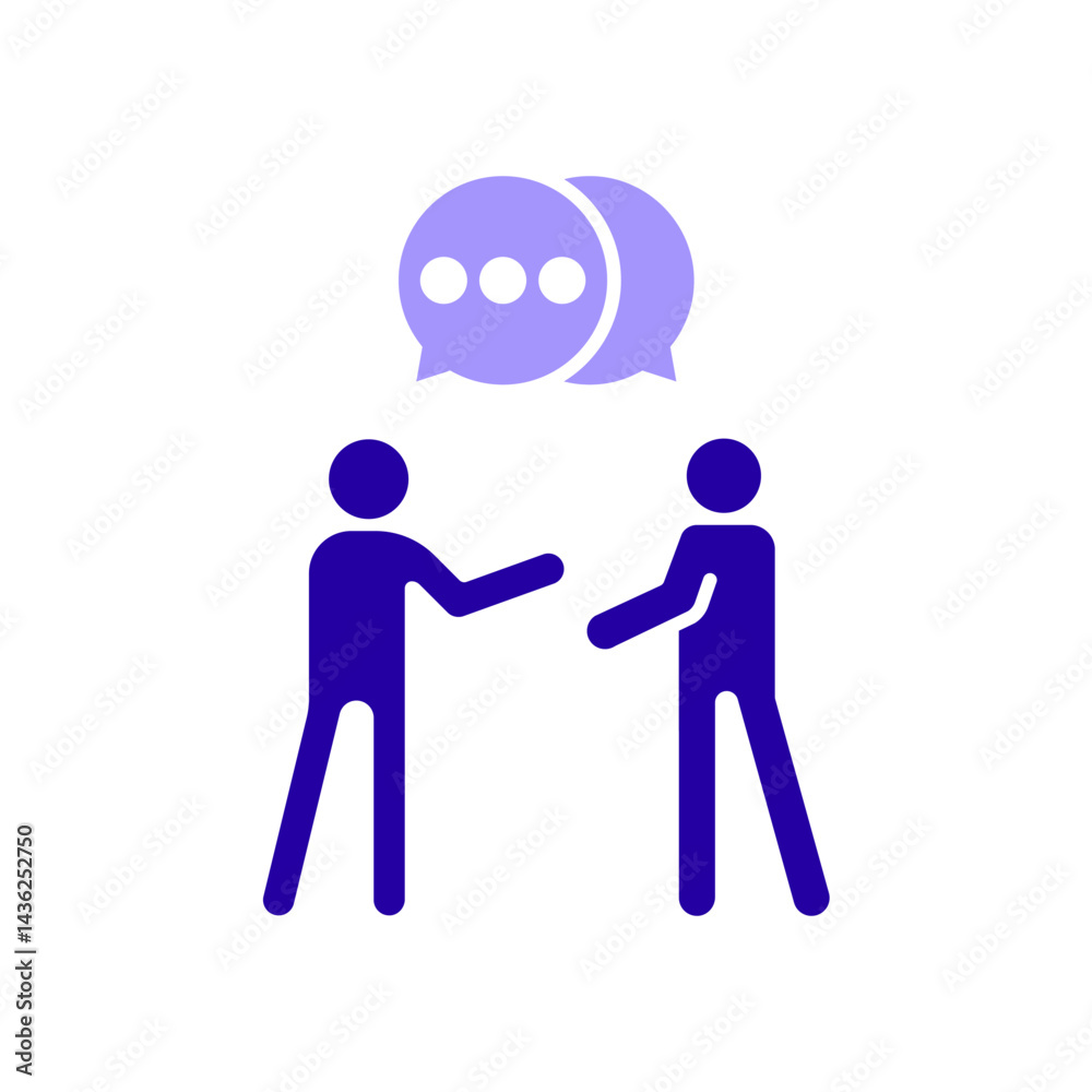 Fototapeta premium Icon a communication, isolated against a clean background.