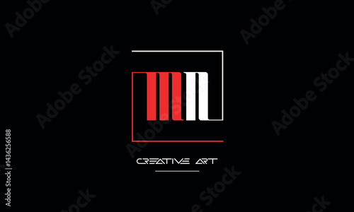 MN, NM, M, N abstract letters logo monogram