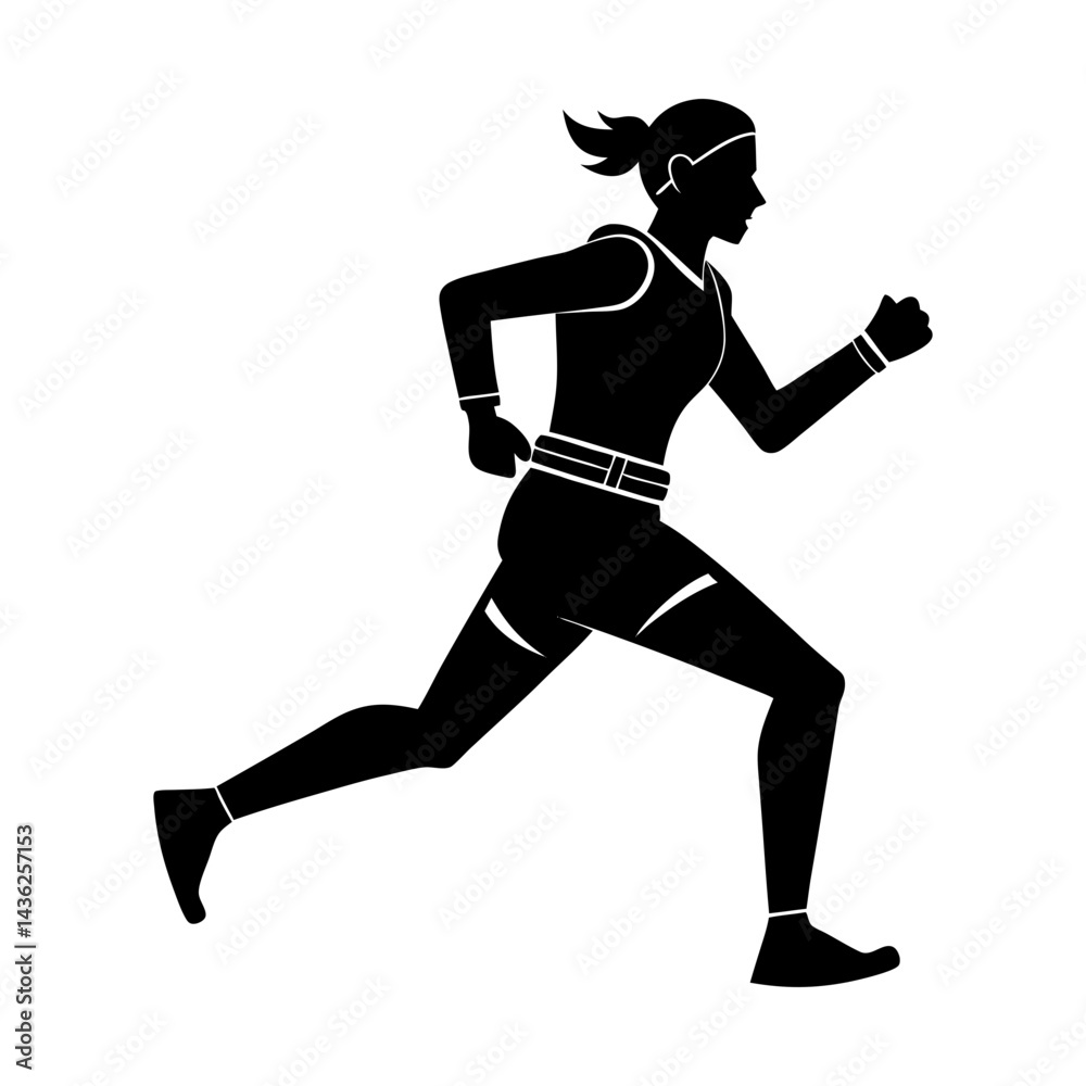 Running Belt silhouette vector Running Belt silhouette vector