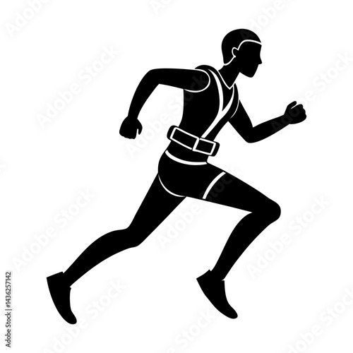 Running Belt silhouette vector