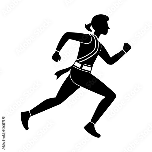 Running Belt silhouette vector