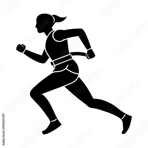 Running Belt silhouette vector