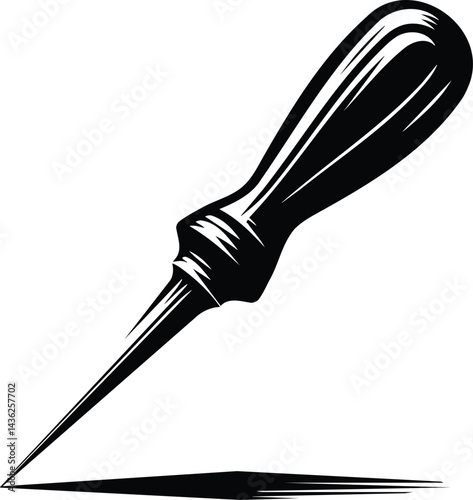 Awl Silhouette with Sleek Design for Precision Work