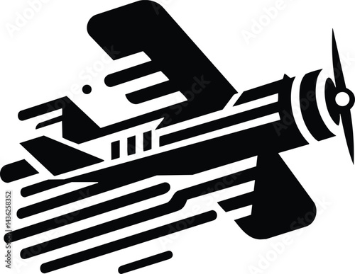 Block plane silhouette vector with clean geometric lines
