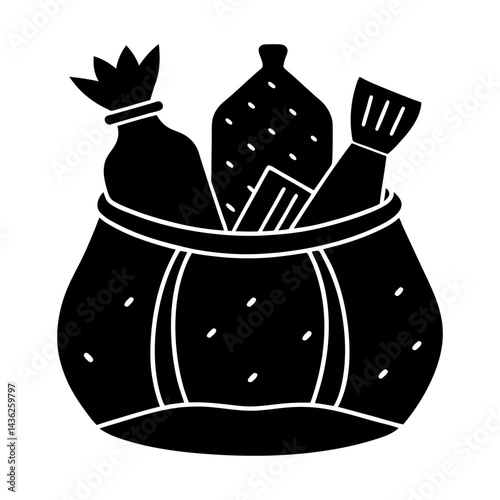 Reusable Food Wraps silhouette vector
