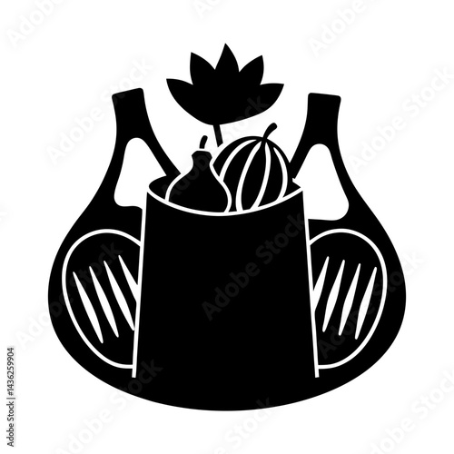 Reusable Food Wraps silhouette vector