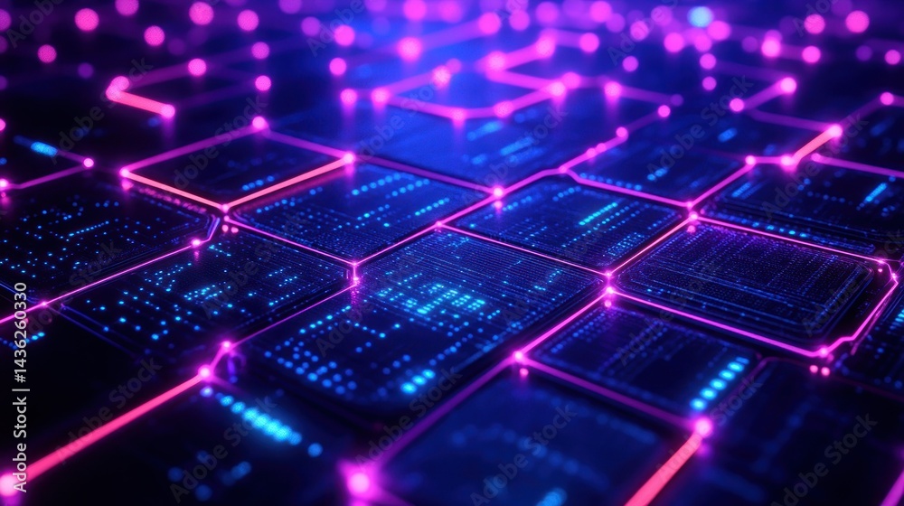 Futuristic network of interconnected circuits Futuristic network of interconnected circuits