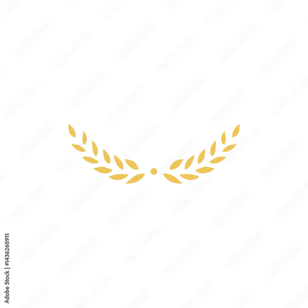 Obraz premium Gold laurel wreath vector illustration