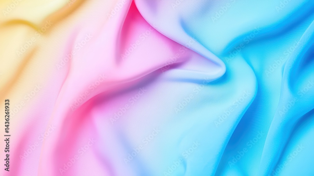 Obraz premium Soft Fabric in Shades of Pink and Blue with Smooth Texture Background