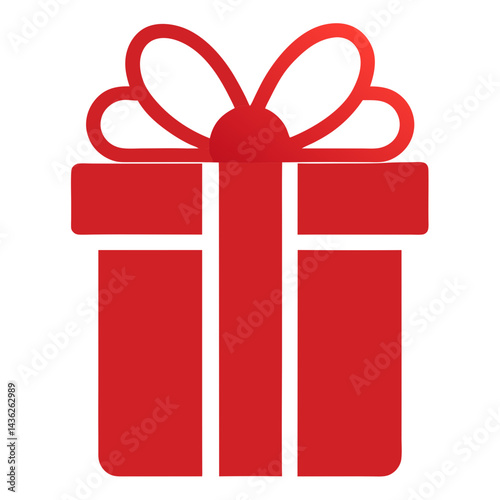 red gift box, gift box icon vector