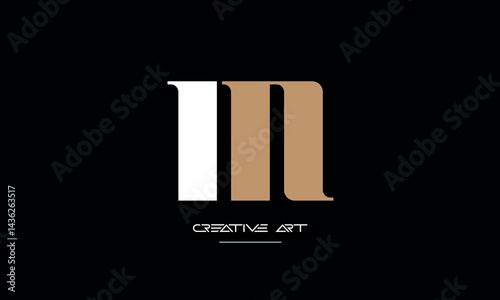 MN, NM, M, N abstract letters logo monogram