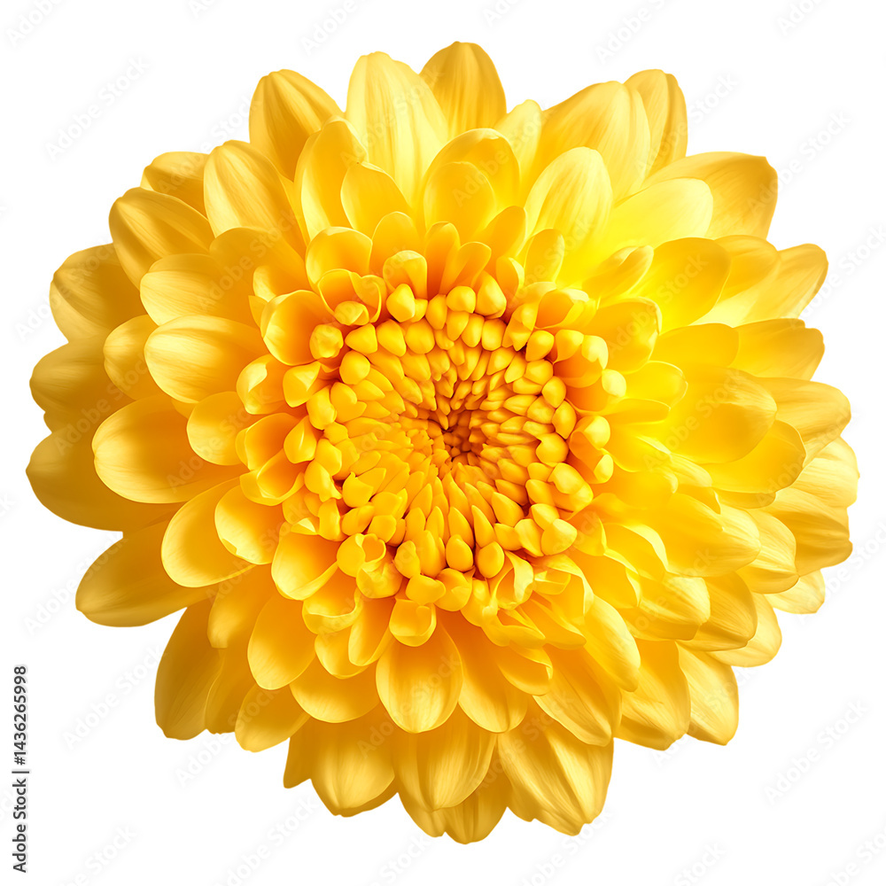 Close up of a beautiful yellow chrysanthemum flower floral bloom blossom petals nature background image isolated on a transparent background. Close up of a beautiful yellow chrysanthemum flower floral bloom blossom petals nature background image isolated on a transparent background.