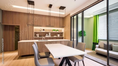 Wallpaper Mural Step into a stunning luxury condo featuring innovative interior designs, seamless integration of smart home technology, and captivating creative elements Torontodigital.ca