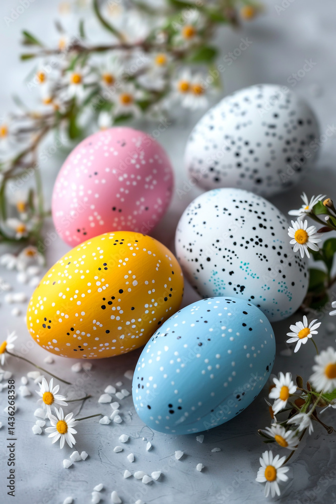 Fototapeta premium red easter eggs 