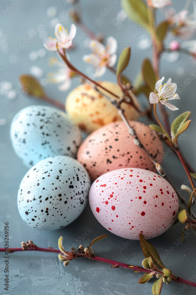 Obraz premium easter egg on a branch