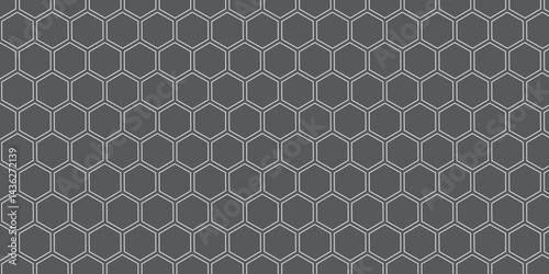 Honeycomb pattern with hexagon mesh. Texture bee comb grid. Flat vector illustration isolated on white background.