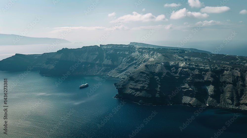 Fototapeta premium Santorini, Greece: A Mesmerizing Aegean Gem of Cliffside Beauty and Timeless Charm