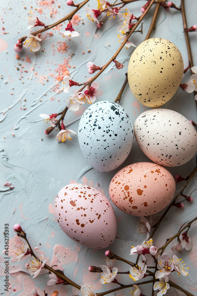 Fototapeta premium red easter eggs