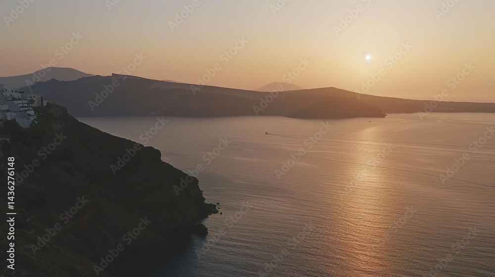 Obraz premium Santorini, Greece: A Mesmerizing Aegean Gem of Cliffside Beauty and Timeless Charm
