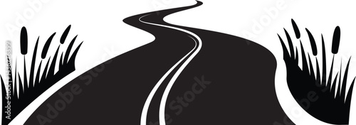 vector illustration of a road beautiful road 