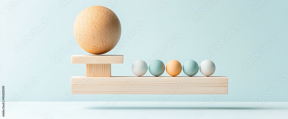 Fototapeta premium Wooden Balance