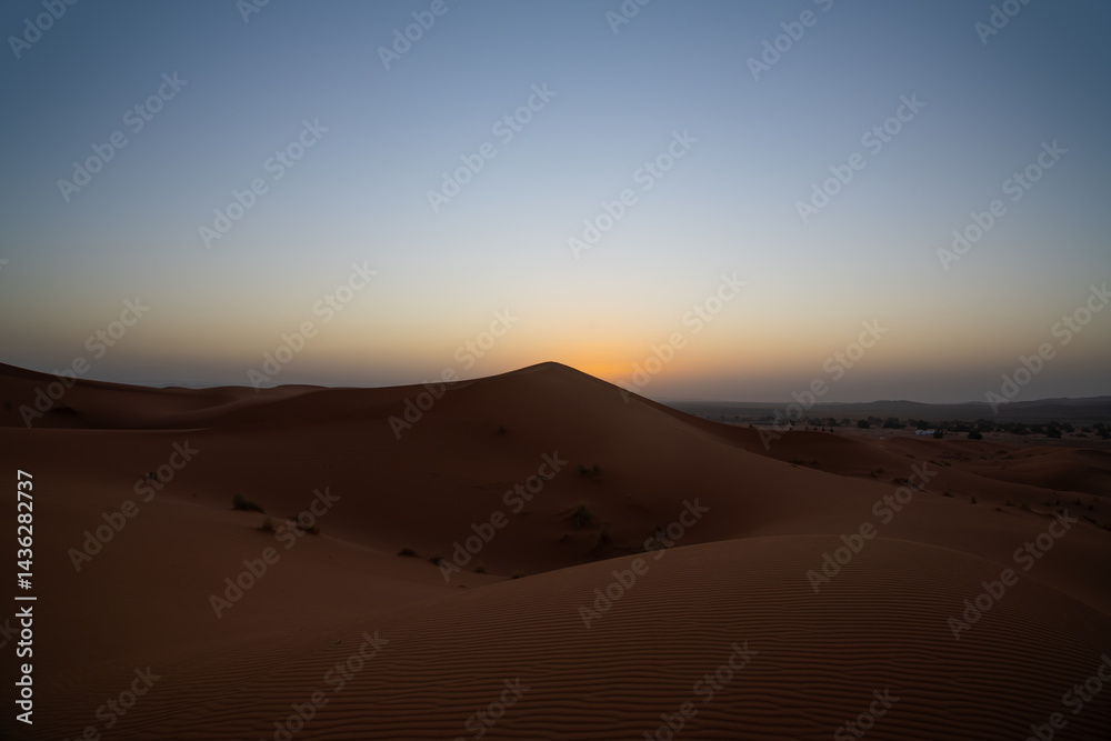 Sunrise over the Sahara Desert in Morocco