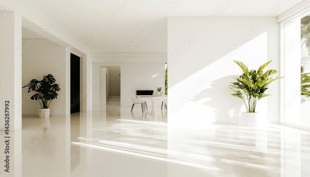 Fototapeta premium Modern, bright, minimalist interior