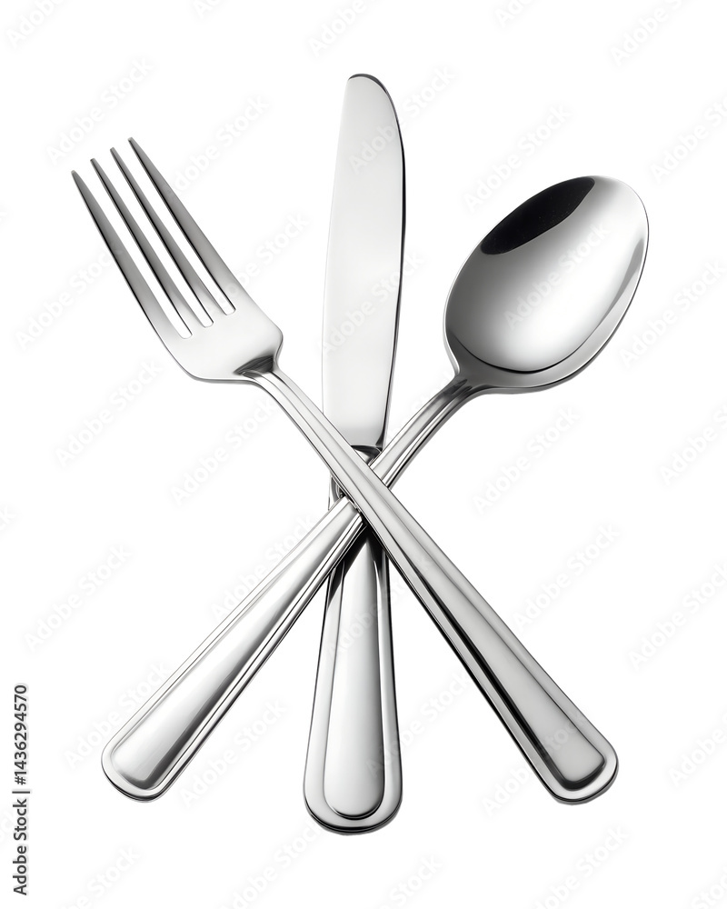Fork, knife, spoon, cutlery isolated on transparent background Fork, knife, spoon, cutlery isolated on transparent background