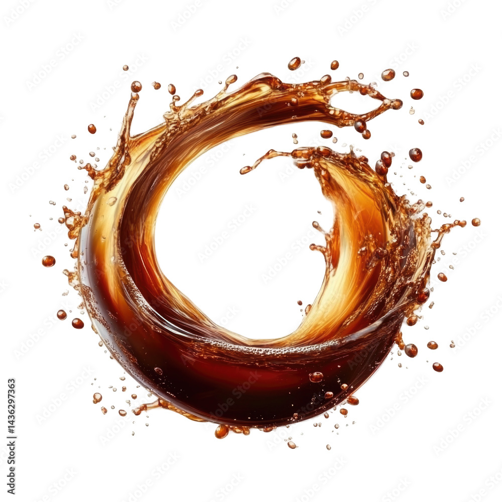 Isolated Cola Splash Image on transparent background Isolated Cola Splash Image on transparent background