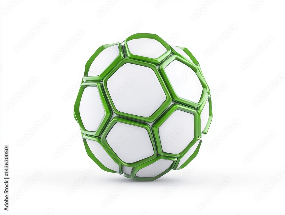 Fototapeta premium Abstract Sphere with Hexagon Panels