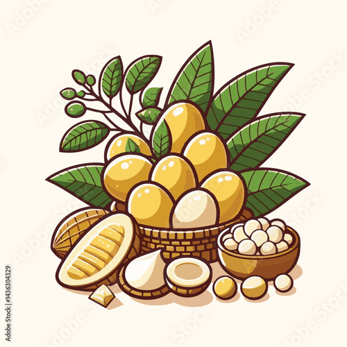 fruit, background, langsat, tropical, food, natural, healthy, ripe, fresh, sweet, delicious, agriculture, longkong, organic, tasty, closeup, thailand, nutrition, plant, diet, white, nature, juicy, iso
