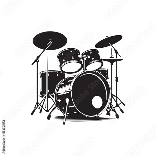 Heartbeat of Rhythm: A Powerful Collection of Bass Drum Vector Silhouettes Showcasing the Bold Shape, Deep Resonance, and Energetic Spirit of This Iconic Percussion Instrument.