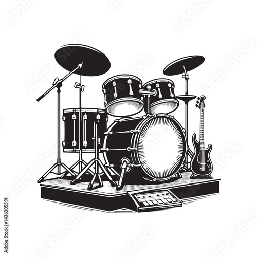 Heartbeat of Rhythm: A Powerful Collection of Bass Drum Vector Silhouettes Showcasing the Bold Shape, Deep Resonance, and Energetic Spirit of This Iconic Percussion Instrument.