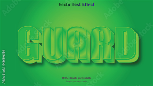Guard text effect easy to use, easy to edit.