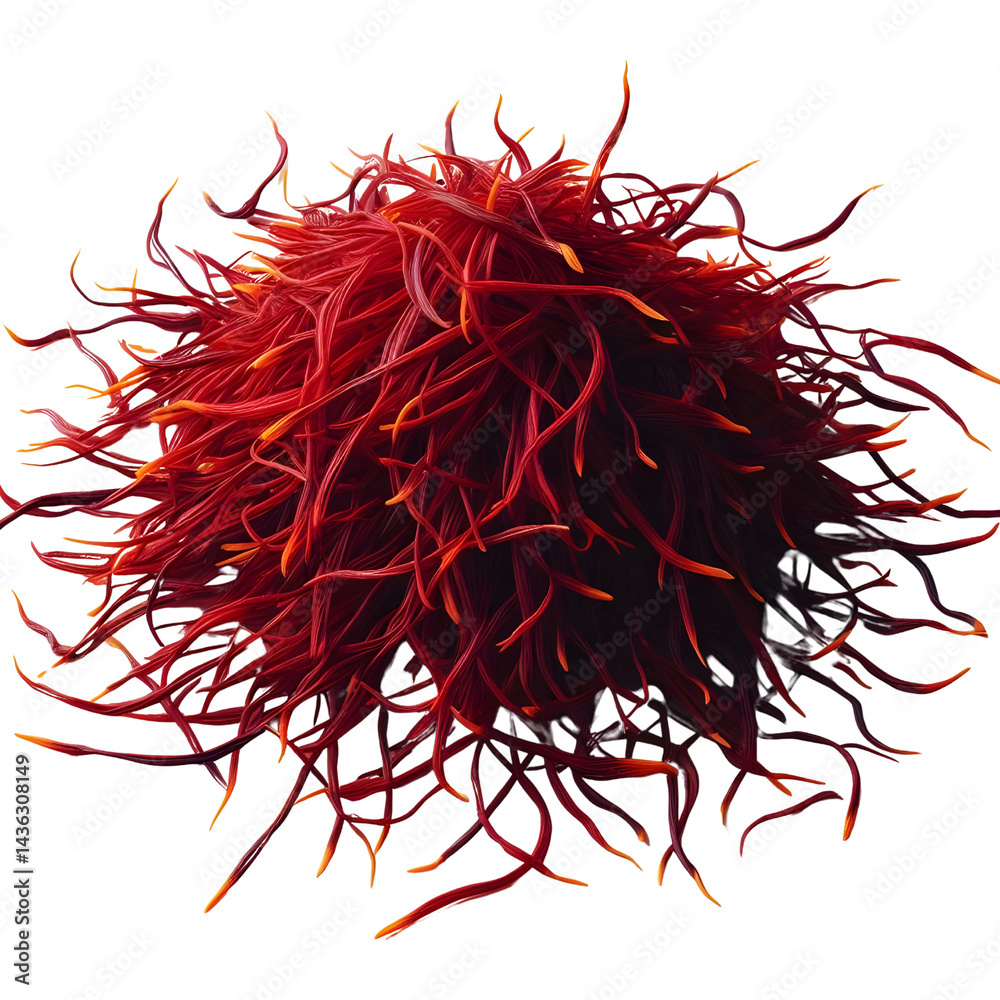 Fototapeta premium Saffron Threads PNG isolated on transparent background