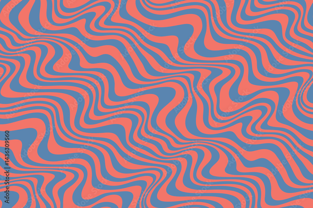 Fototapeta premium Abstract seamless horizontal background with colorful waves. Trendy vector illustration