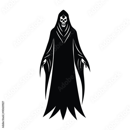 vector illustration of a scary ghost