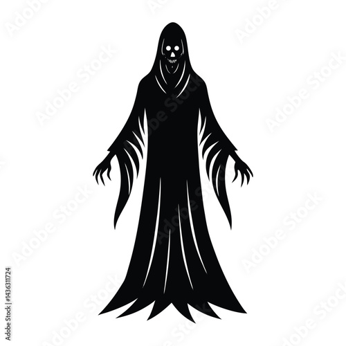 vector illustration of a scary ghost