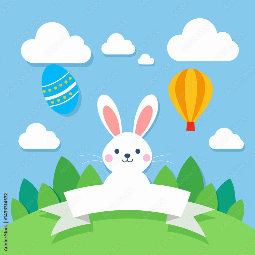 Obraz premium easter bunny with eggs