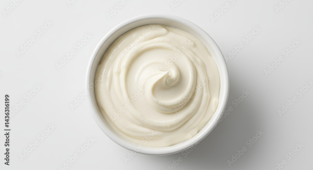 Cream Cheese in White Dish, Top View
Cream Cheese in White Dish, Top View