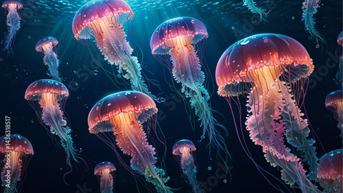 jelly fish in the sea