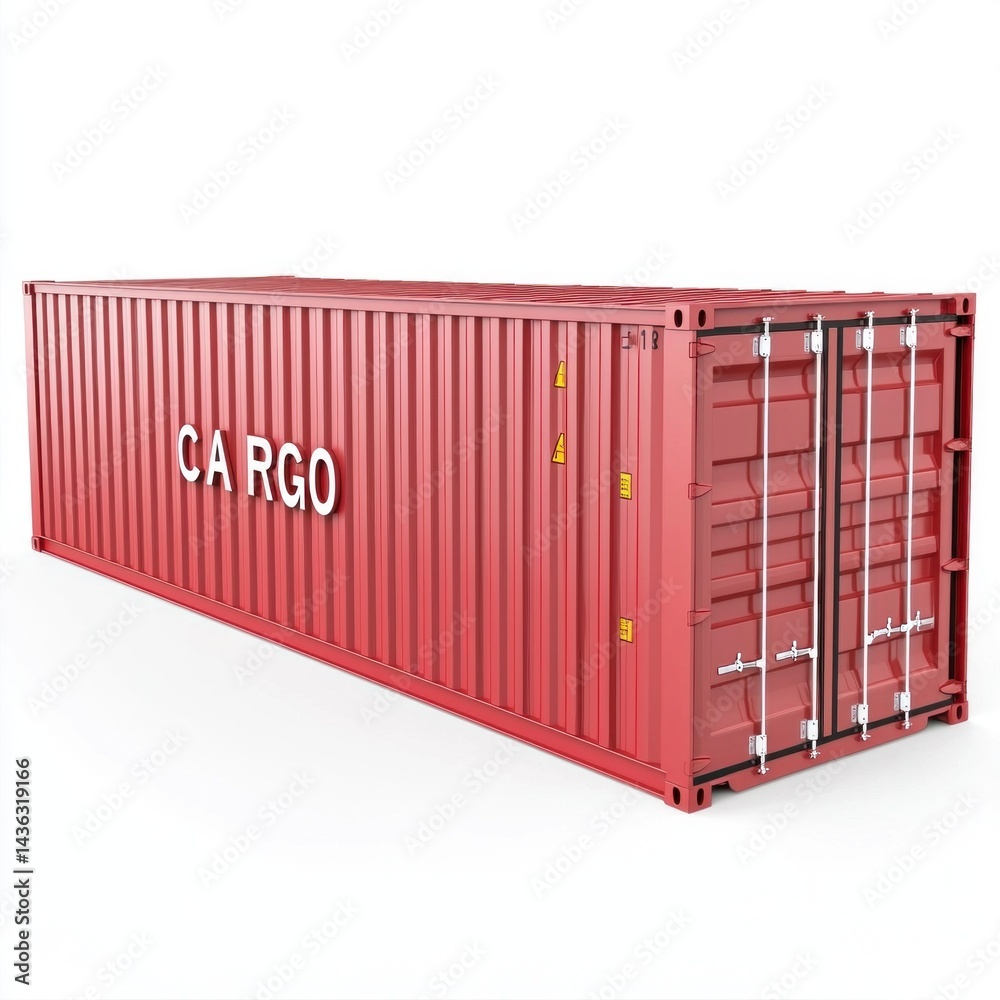 Cargo Container with word CARGO isolated on white background. Shipping Container icon. Industrial Cargo Box. Freight Container. Cargo Storage on white. Cargo Container isolated on white. Cargo Container with word CARGO isolated on white background. Shipping Container icon. Industrial Cargo Box. Freight Container. Cargo Storage on white. Cargo Container isolated on white.